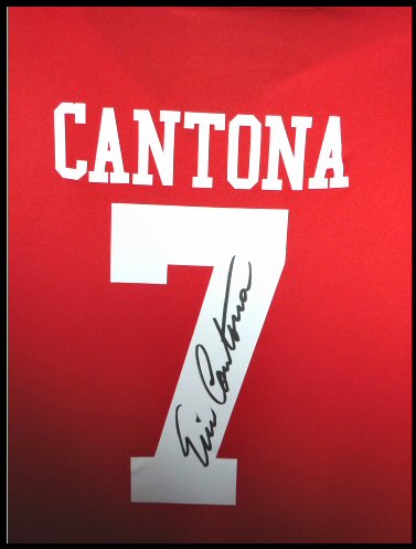 cantona signed shirt