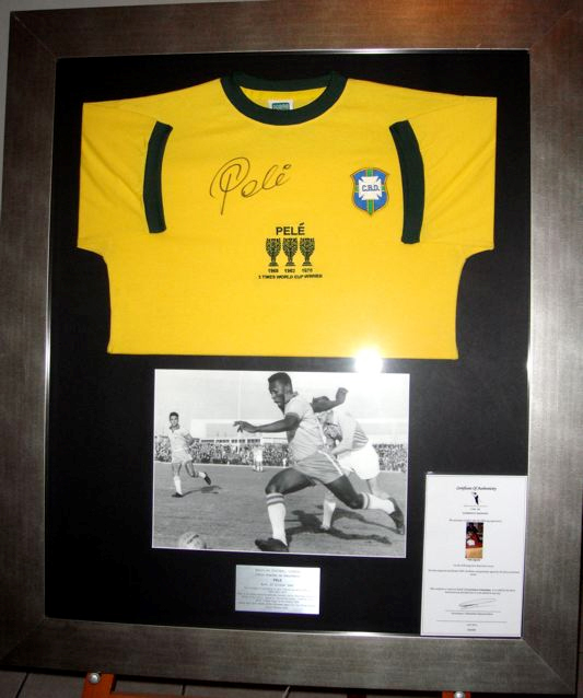 pele autographed jersey